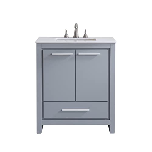 Elegant Decor VF-1028 Single Bathroom Vanity Set, 30", Grey/VF-1028