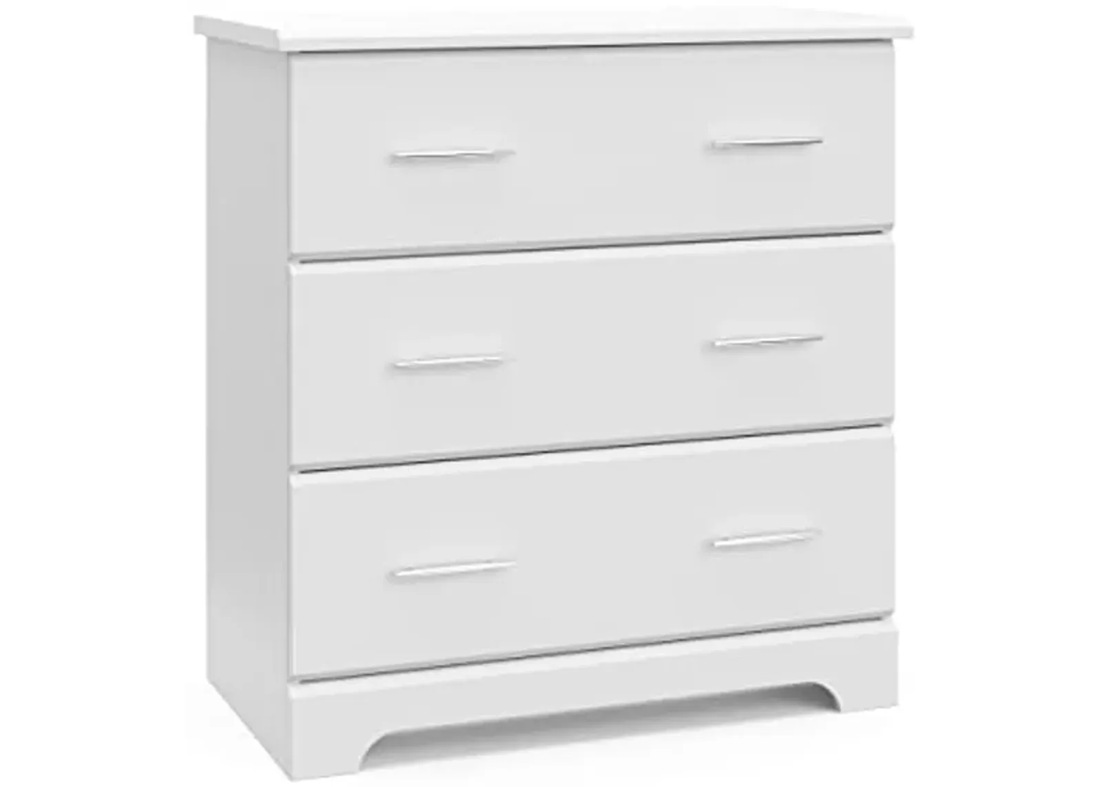 Storkcraft Brookside 3 Drawer Dresser (White) – Baby and Kids Bedroom Organizer, Nursery Chest, Storage Dresser With Drawers, Universal Design