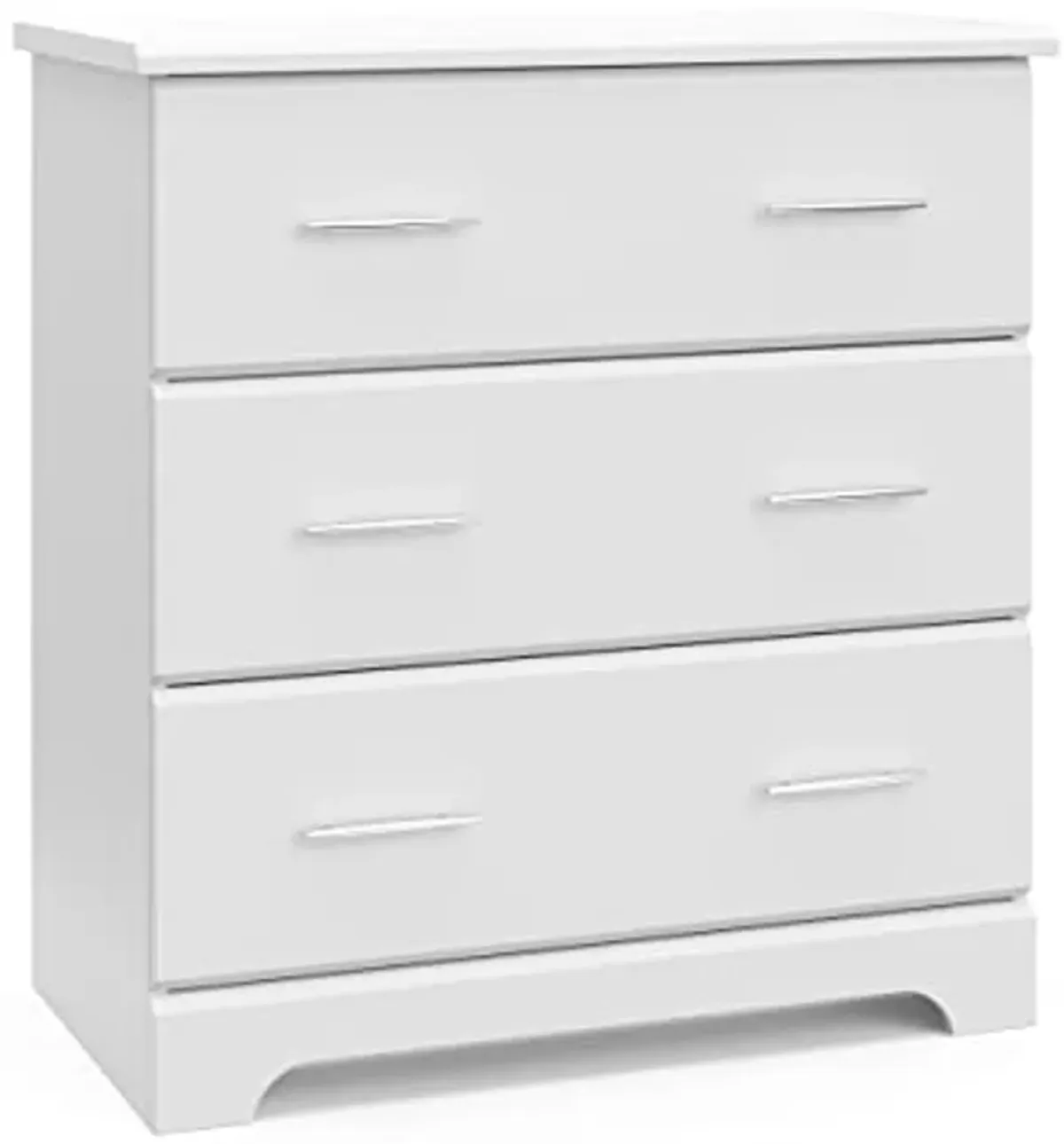 Storkcraft Brookside 3 Drawer Dresser (White) – Baby and Kids Bedroom Organizer, Nursery Chest, Storage Dresser With Drawers, Universal Design