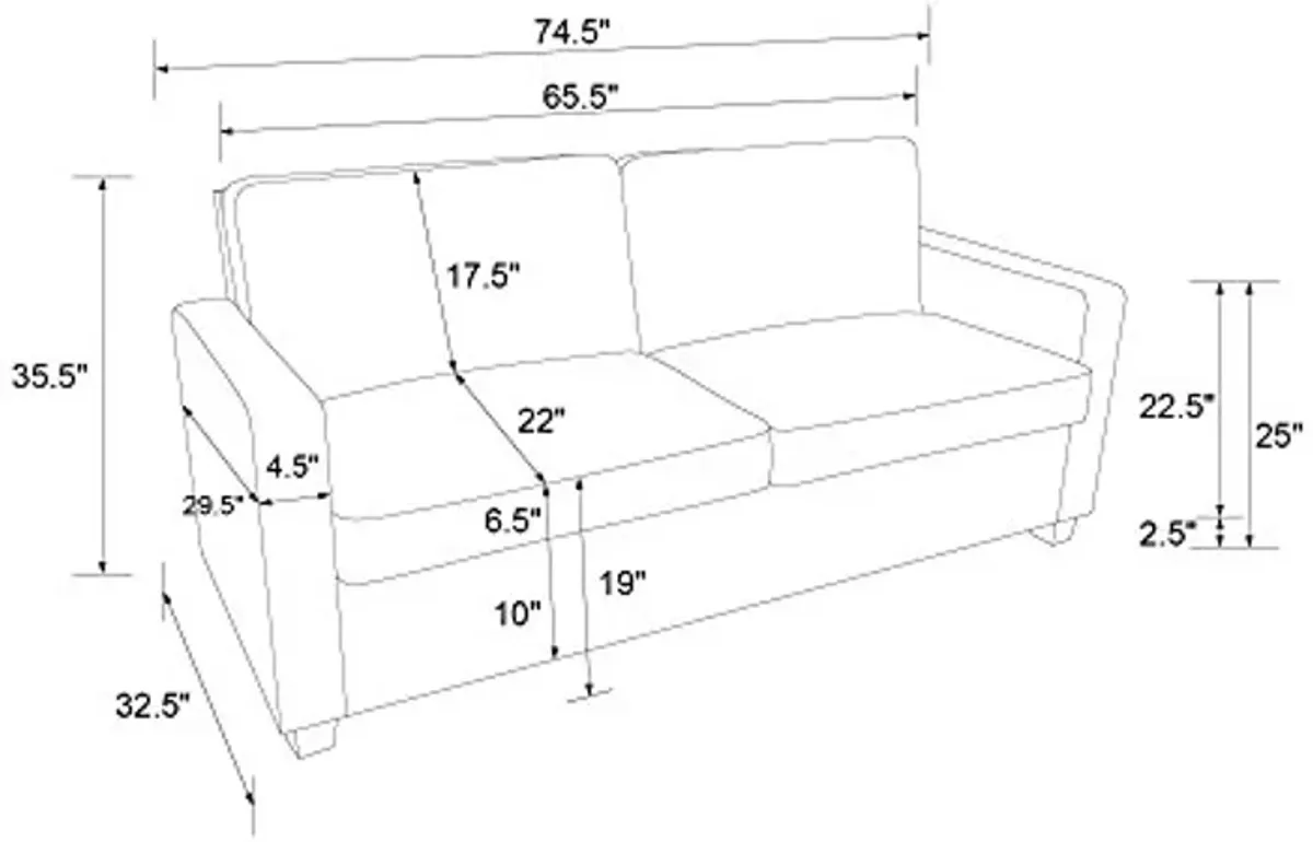 DHP Signature Sleep Casey Velvet Sofa with Memory Foam Mattress, Gray, Queen