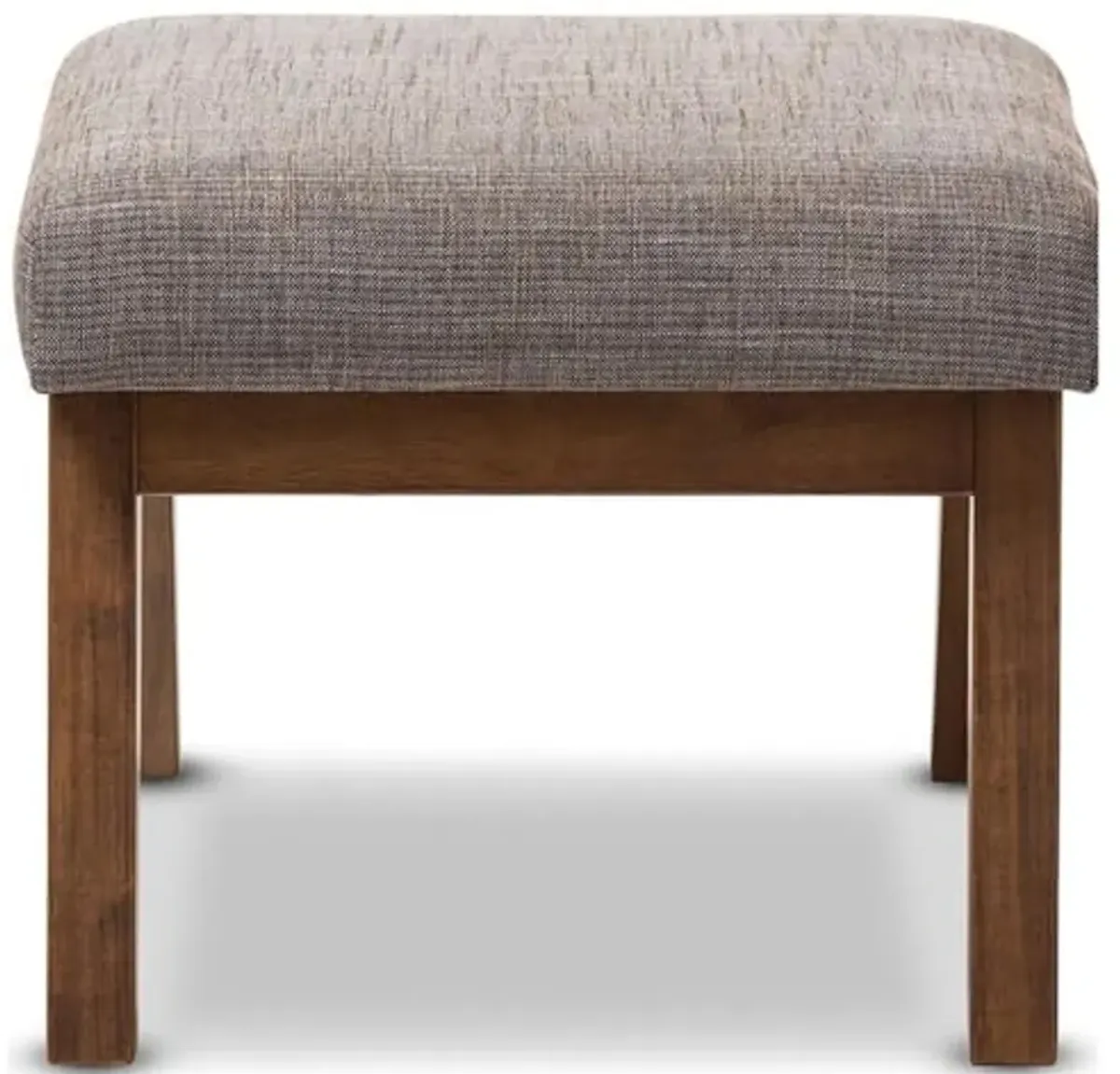 Baxton Studio Aberdeen Mid-Century Modern Upholstered Ottoman