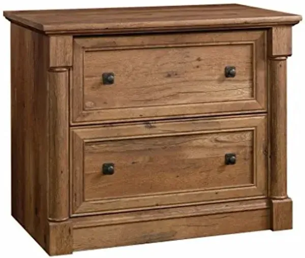 Sauder Palladia 2 Drawer File Cabinet, Lateral Filing Cabinets for Home Office, Hanging File Folders Organizer, Interlocking Drawers, in Vintage Oak Finish