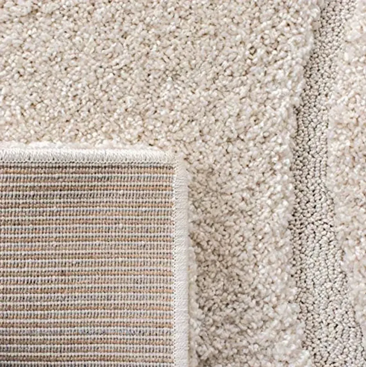 SAFAVIEH Florida Shag Collection Accent Rug - 3'3" x 5'3", Creme & Creme, Non-Shedding & Easy Care, 1.2-inch Thick Ideal for High Traffic Areas in Entryway, Living Room, Bedroom (SG471-1111)