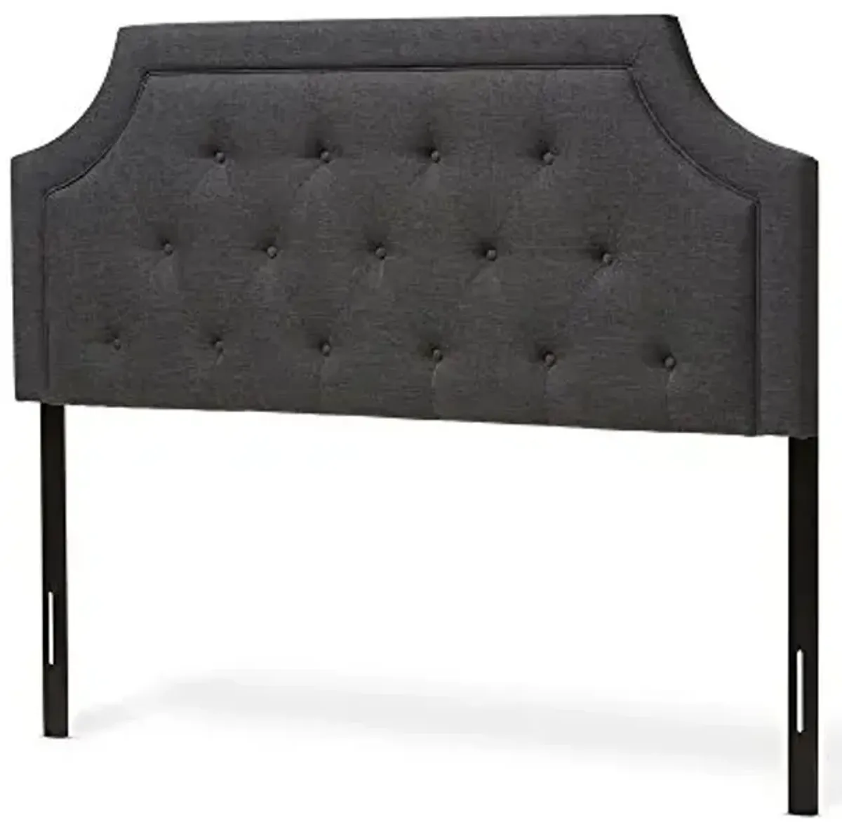 Baxton Studio Josephine Modern and Contemporary Dark Grey Fabric Queen Size Headboard, Queen, Dark Grey