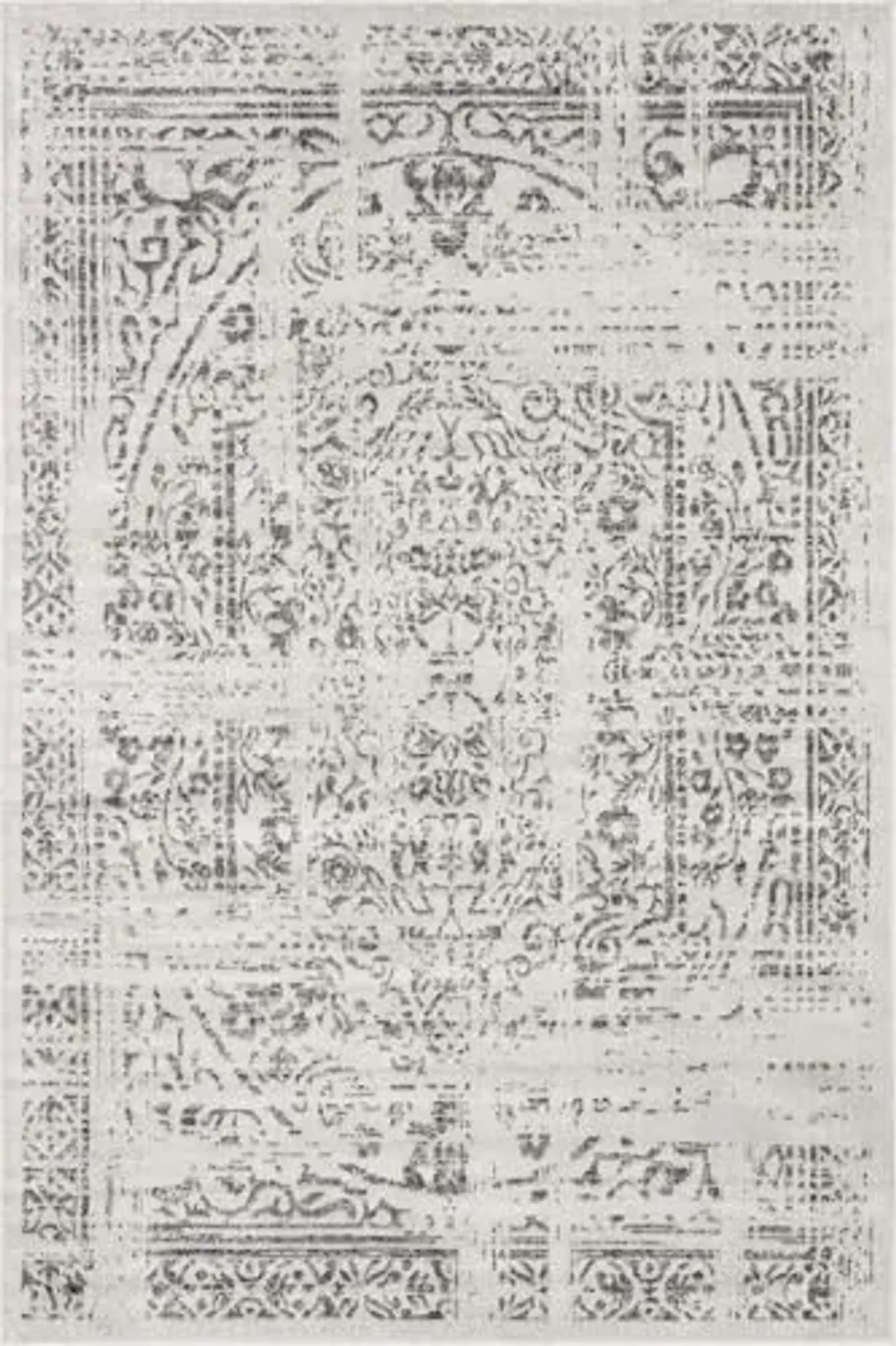 nuLOOM Arlena Vintage Traditional Area Rug - 4x6 Area Rug Modern/Contemporary Grey/Ivory Rugs for Living Room Bedroom Dining Room Kitchen