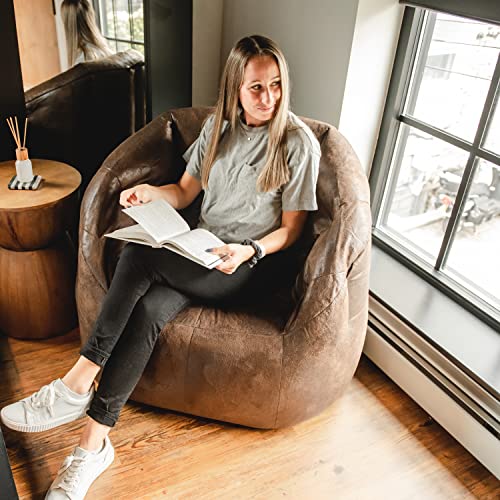 Big Joe Milano Large Bean Bag Chair, Espresso Blazer, 3.5ft Big