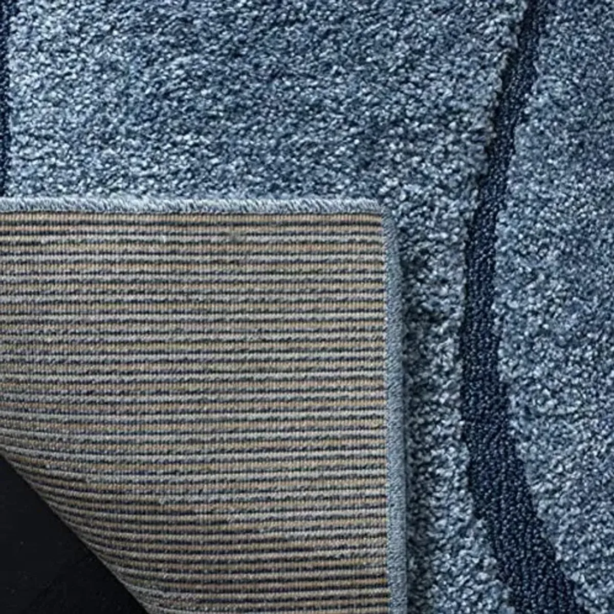 SAFAVIEH Florida Shag Collection Runner Rug - 2'3" x 7', Light Blue & Blue, Non-Shedding & Easy Care, 1.2-inch Thick Ideal for High Traffic Areas in Living Room, Bedroom (SG471-6065)