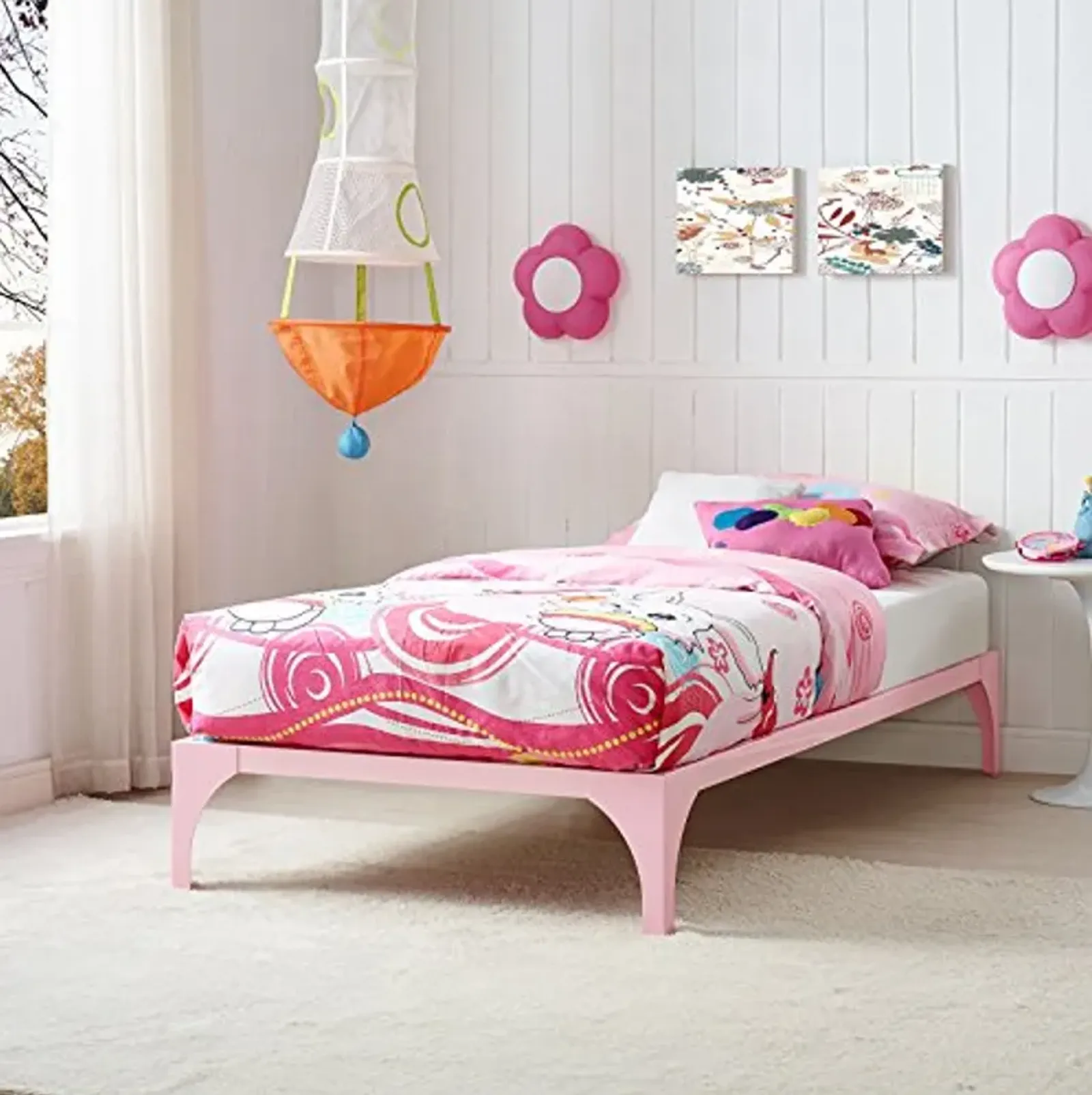 Modway Ollie Twin Bed Frame in Pink