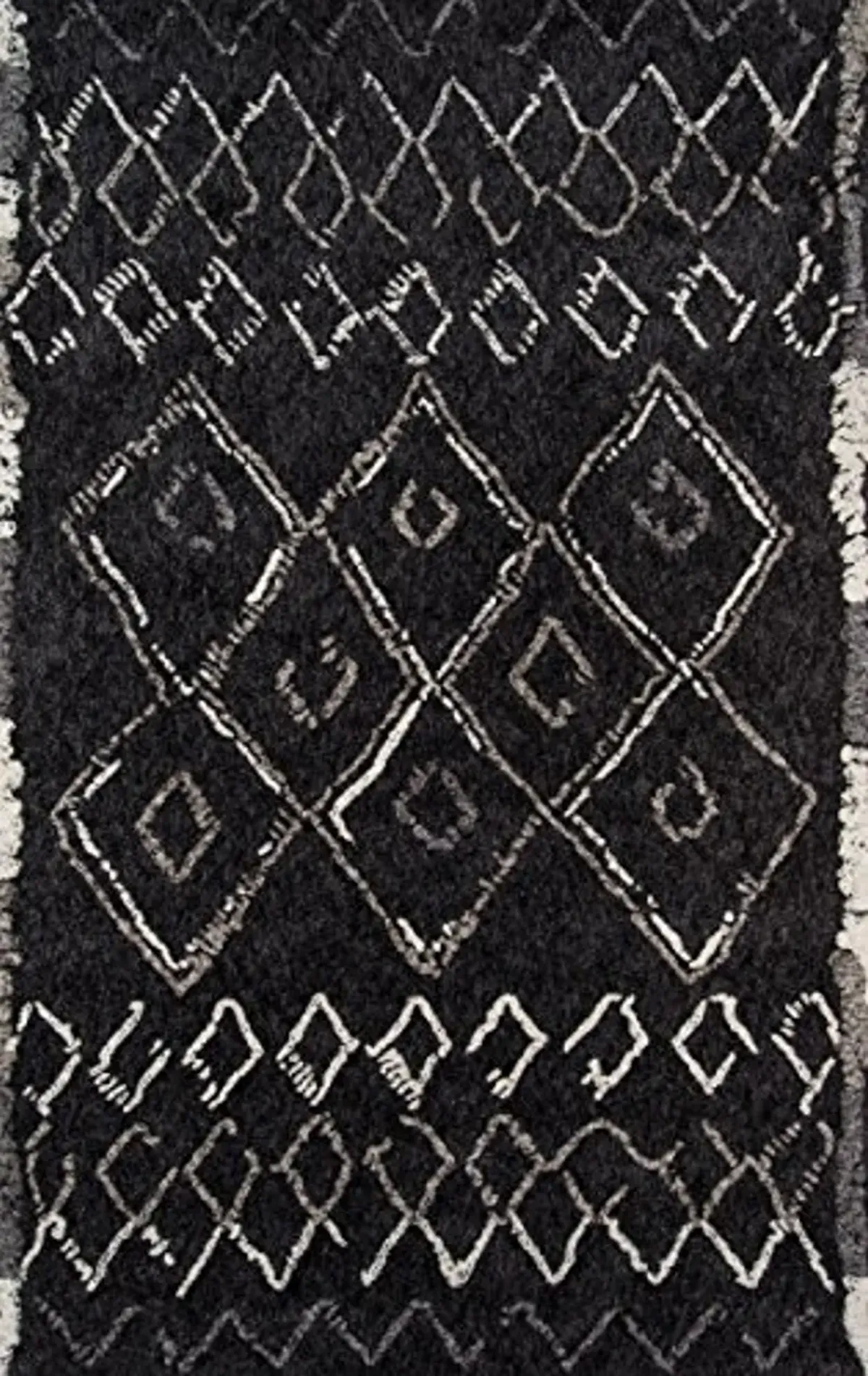 Momeni Rugs Margaux Table Tufted Contemporary Geometric Area Rug, 3'6" x 5'6", Black