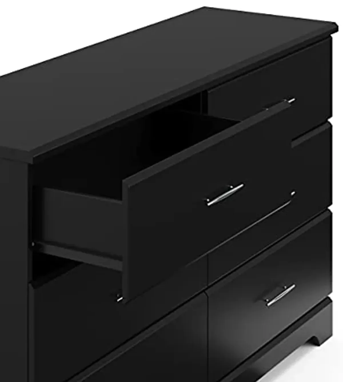 Storkcraft Brookside 6 Drawer Double Dresser (Black) – GREENGUARD Gold Certified, For Nursery, Kids Organizer, Chest of Drawers