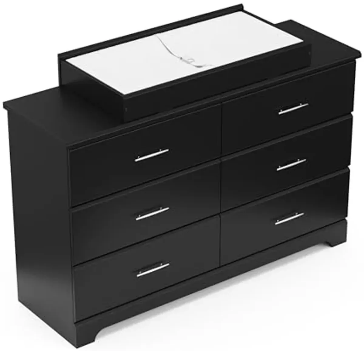 Storkcraft Brookside 6 Drawer Double Dresser (Black) – GREENGUARD Gold Certified, For Nursery, Kids Organizer, Chest of Drawers