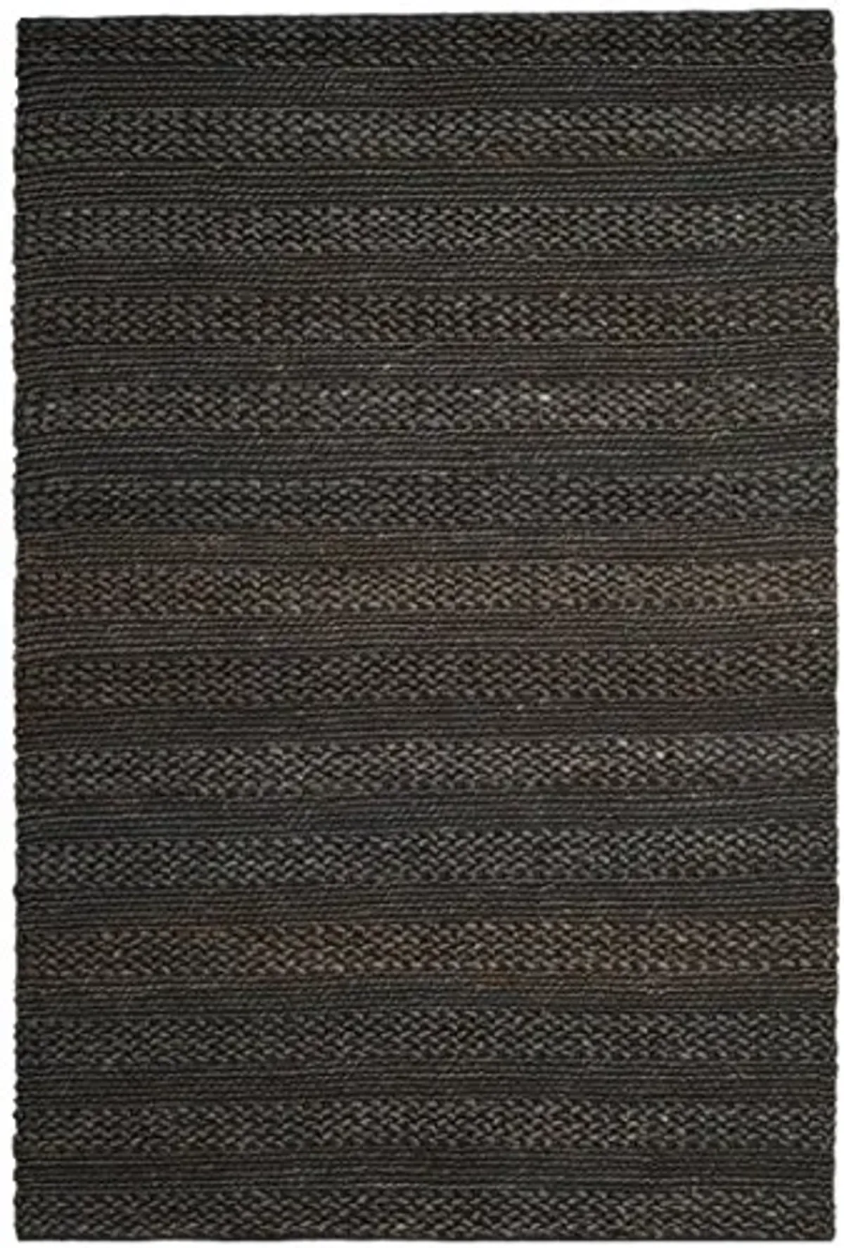 SAFAVIEH Natural Fiber Collection Area Rug - 8' x 10', Charcoal, Handmade Braided Woven Jute, Ideal for High Traffic Areas in Living Room, Bedroom (NF212C)
