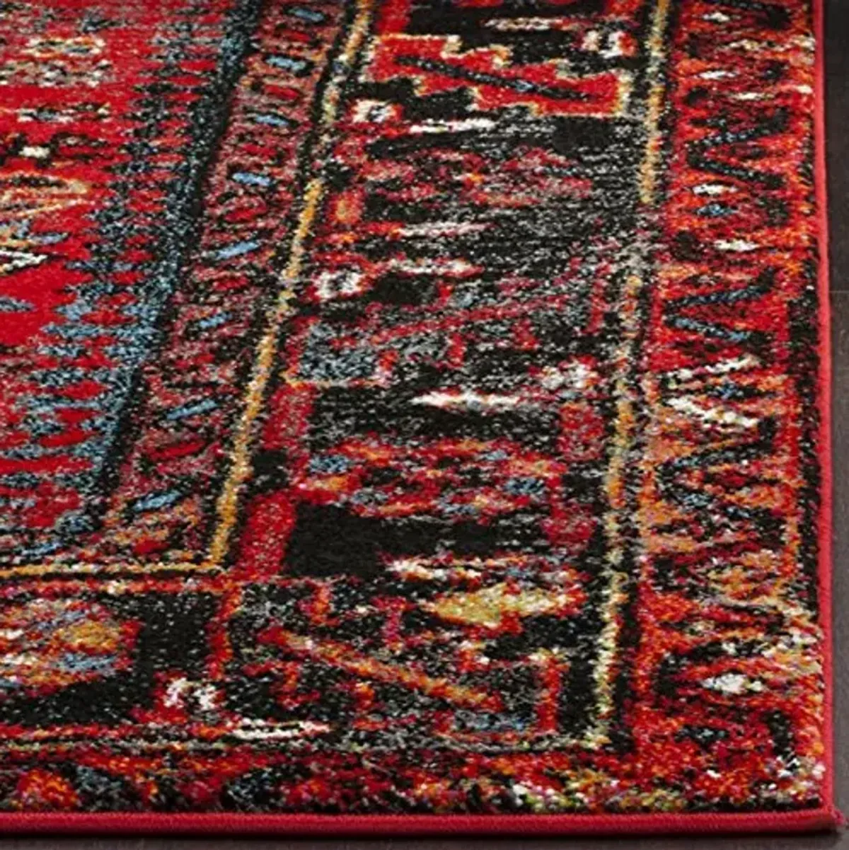 SAFAVIEH Vintage Hamadan Collection Runner Rug - 2'3" x 12', Red & Multi, Traditional Persian Design, Non-Shedding & Easy to Clean, Ideal for Hallway, Foyer, Entryway, Bedroom (VTH211A)