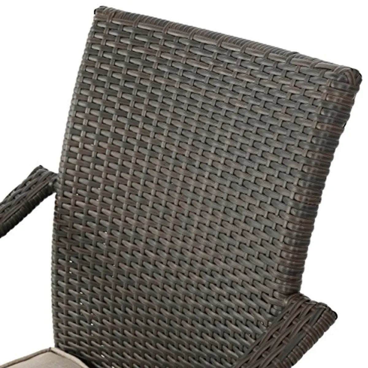 Christopher Knight Home San Pico Wicker Stacking Chairs, 4-Pcs Set, Multibrown / Textured Beige