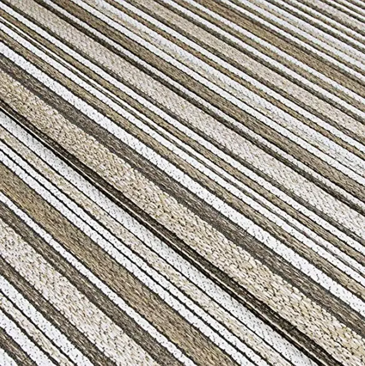 Couristan Indoor/Outdoor Runner Rug – 2'3" x 7'10" Light Brown-Ivory Stripes – Durable, Easy to Clean, Flatwoven Rug for Patio, Entryway or Mudroom – Cape Brockton