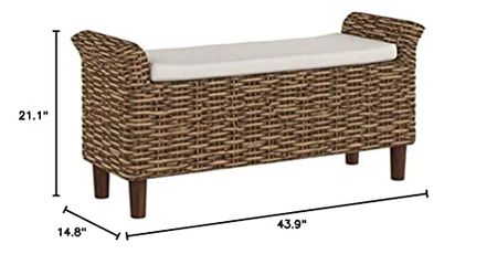 Safavieh Home Collection Palermo Brown and Eggshell Bench