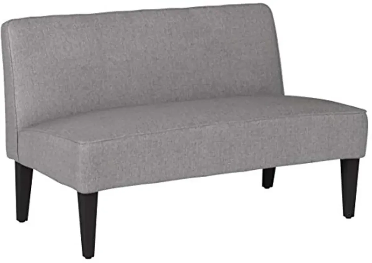 Christopher Knight Home Dejon Modern Fabric Loveseat, Gray / Matte Black Dimensions: 30.00”D x 50.00”W x 32.20”H