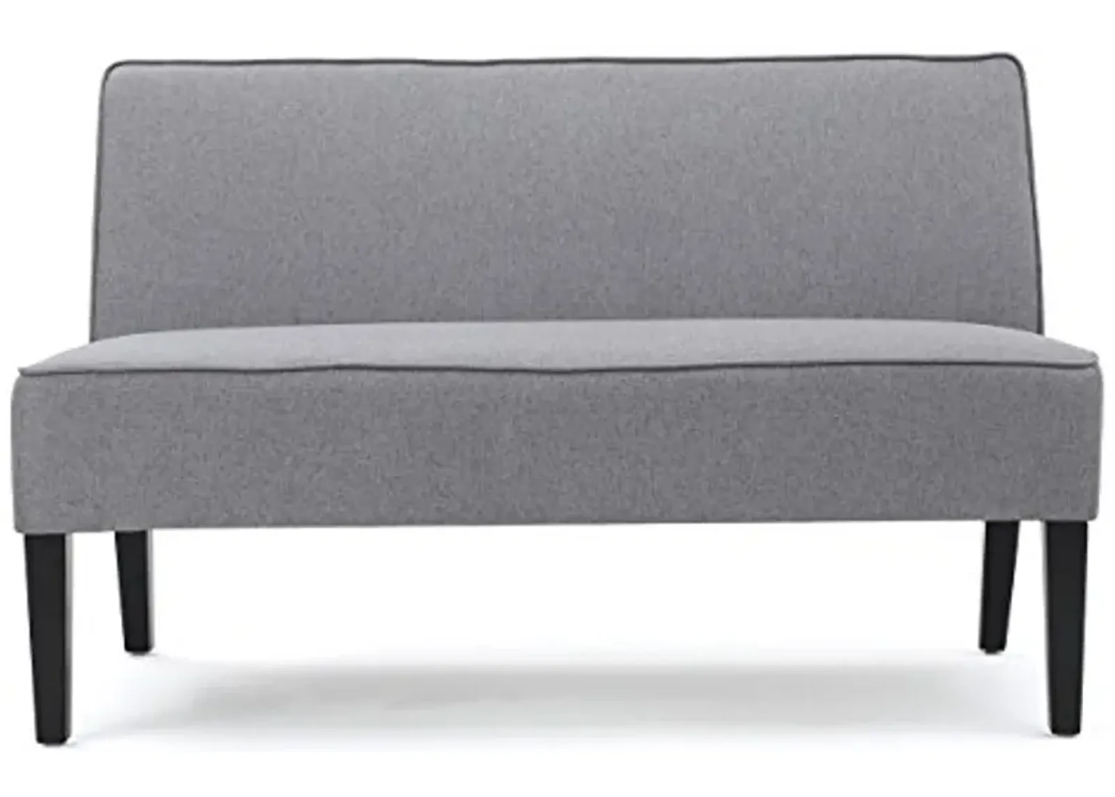 Christopher Knight Home Dejon Modern Fabric Loveseat, Gray / Matte Black Dimensions: 30.00”D x 50.00”W x 32.20”H