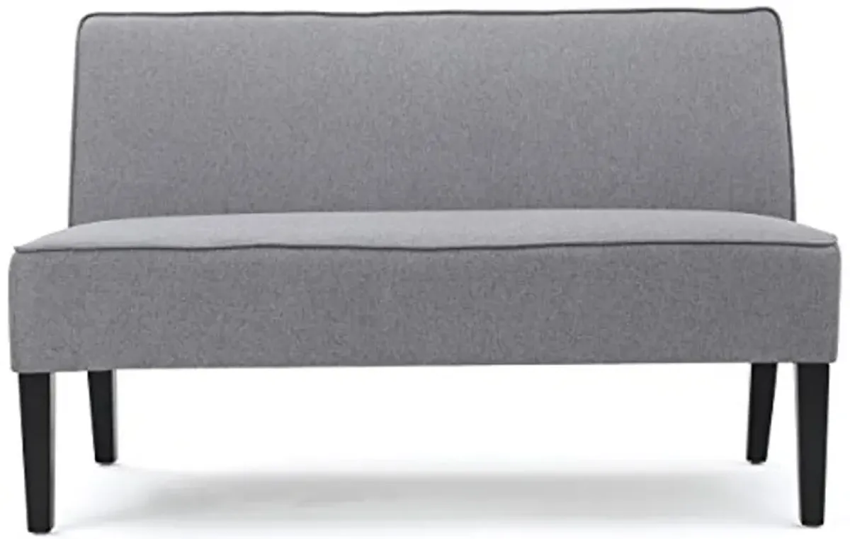 Christopher Knight Home Dejon Modern Fabric Loveseat, Gray / Matte Black Dimensions: 30.00”D x 50.00”W x 32.20”H