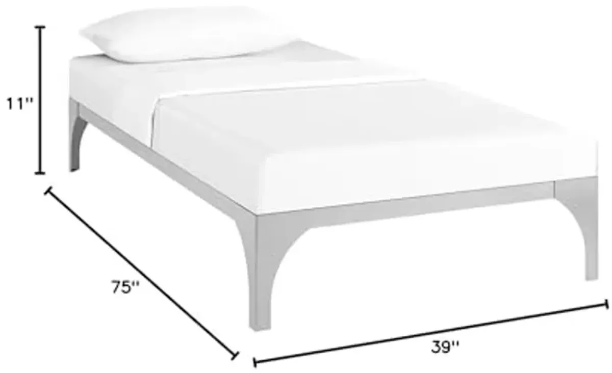 Modway Ollie Twin Bed Frame in Silver