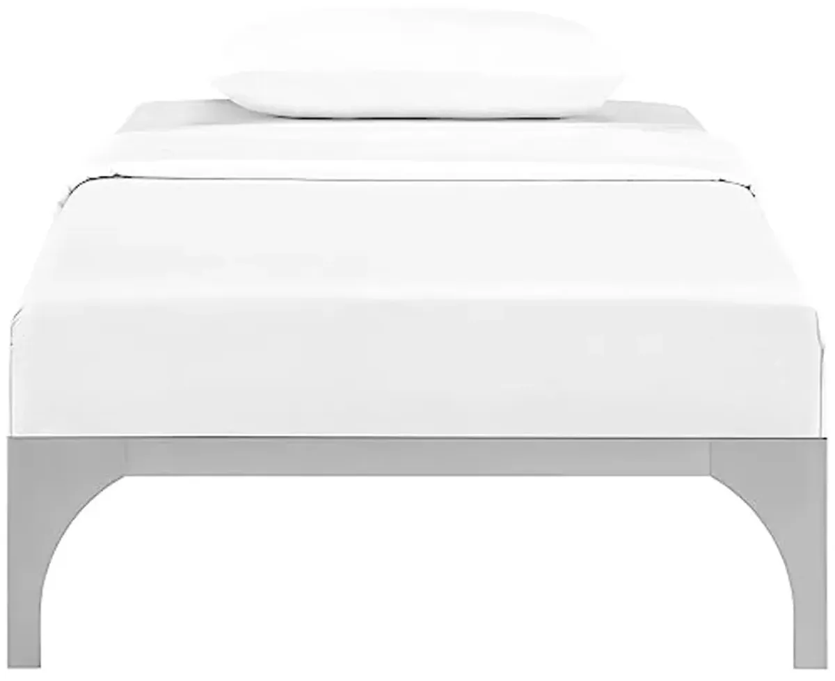 Modway Ollie Twin Bed Frame in Silver