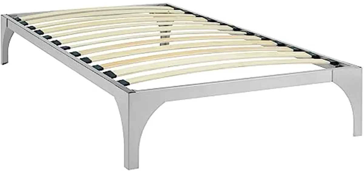 Modway Ollie Twin Bed Frame in Silver