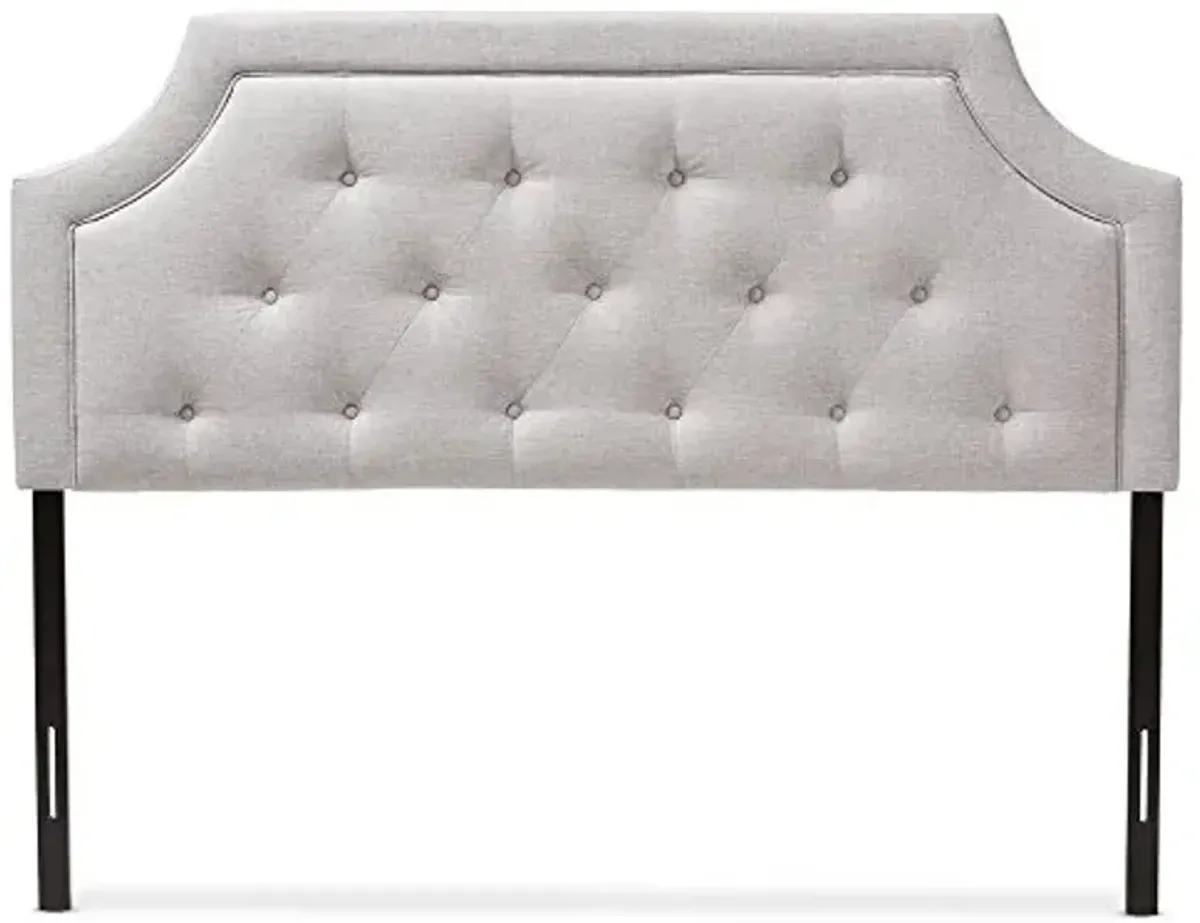 Baxton Studio Mars Modern and Contemporary Greyish Beige Fabric King Size Headboard