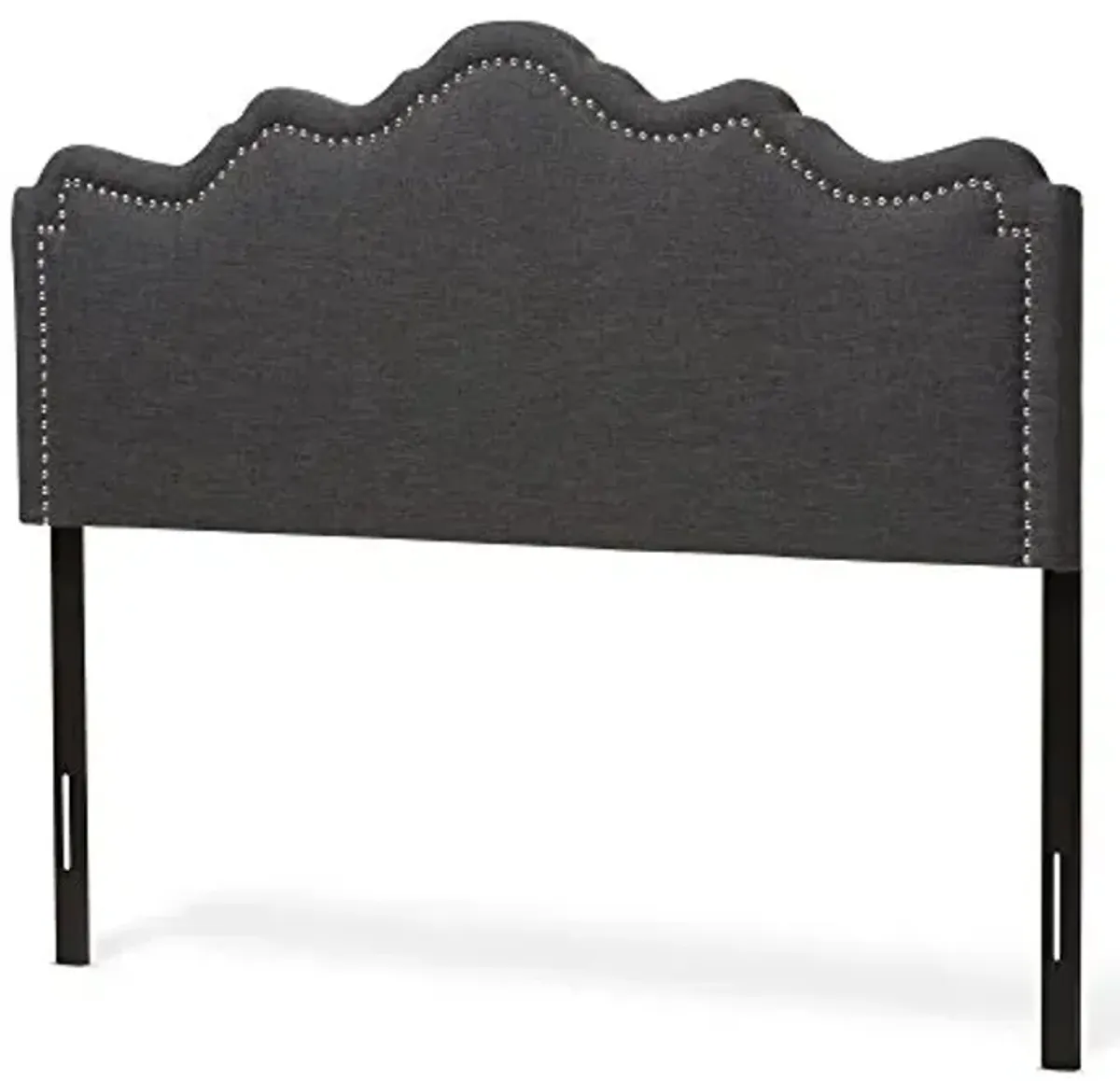 Baxton Studio Nadeen Modern and Contemporary Dark Grey Fabric King Size Headboard