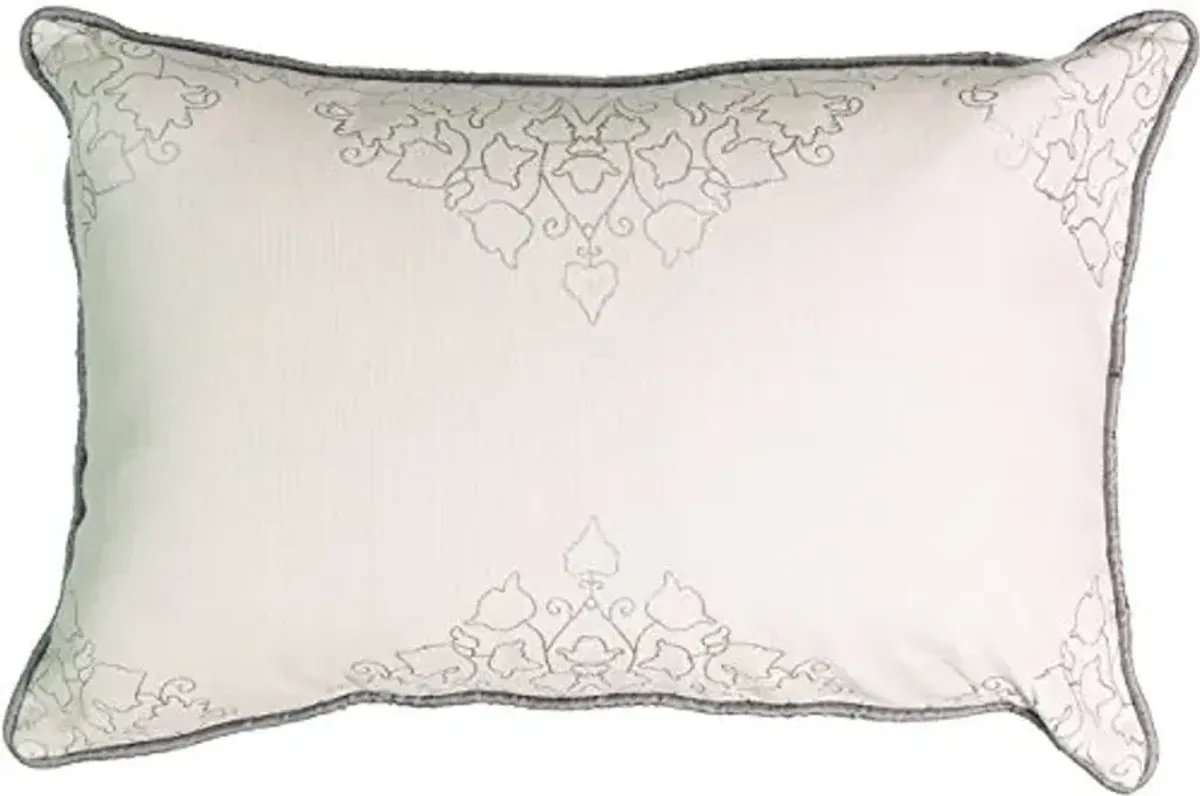 Beautyrest La Salle Foil Decorative Pillow, 12" x 18", Pumice