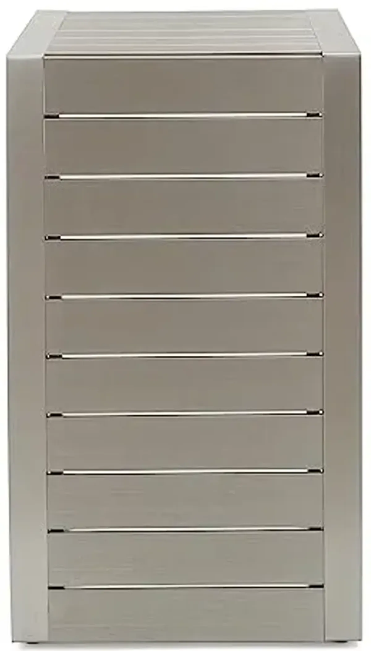 Christopher Knight Home Cape Coral Aluminum C-Shaped End Table, Silver