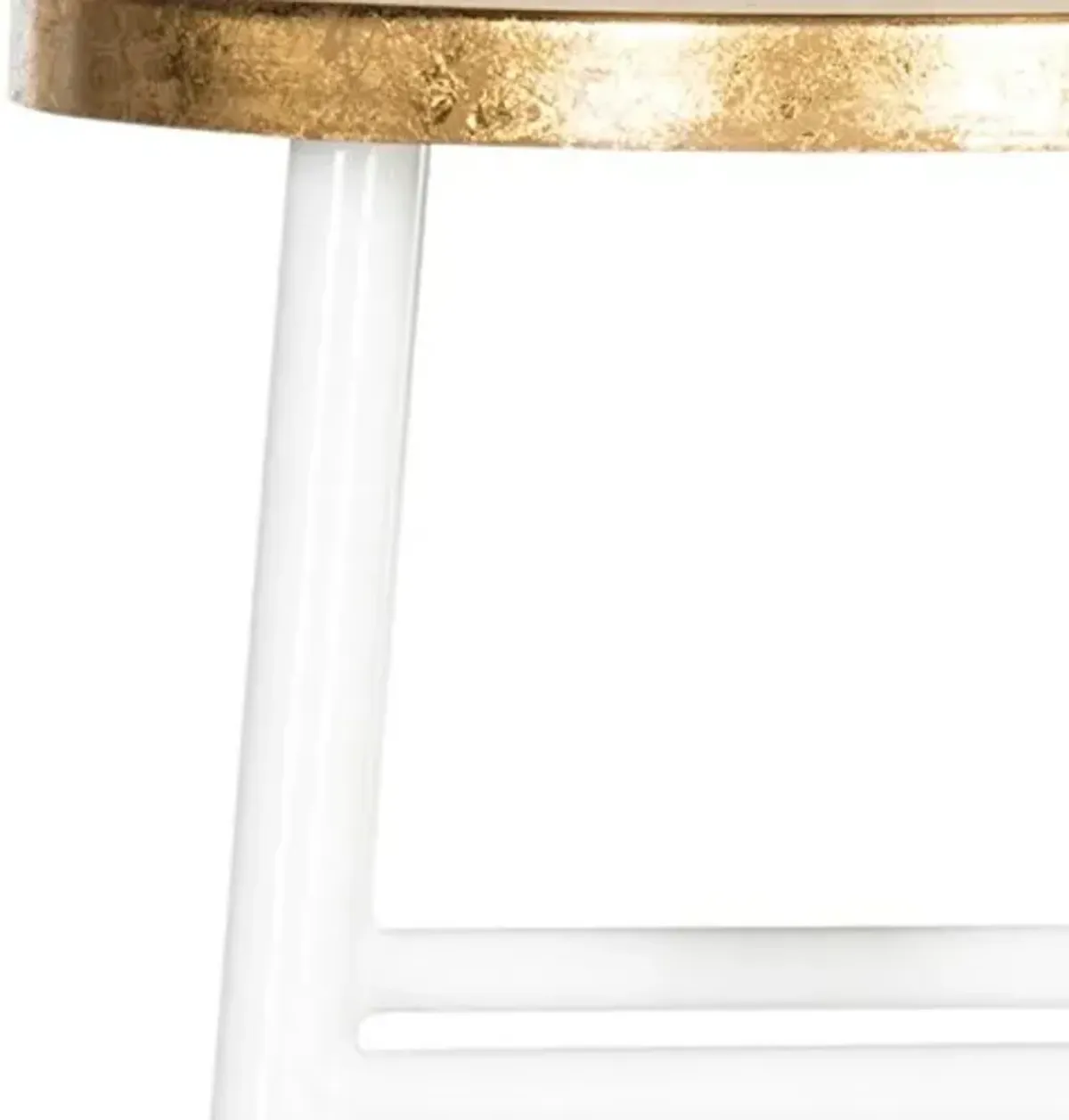 Safavieh Home Collection Emery White and Dipped Gold Leaf 30-inch Barstool