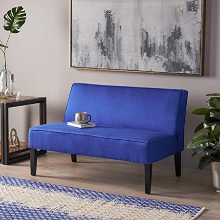 Christopher Knight Home Dejon Fabric Loveseat, Royal Blue, Dimensions: 30.00”D x 50.00”W x 32.20”H