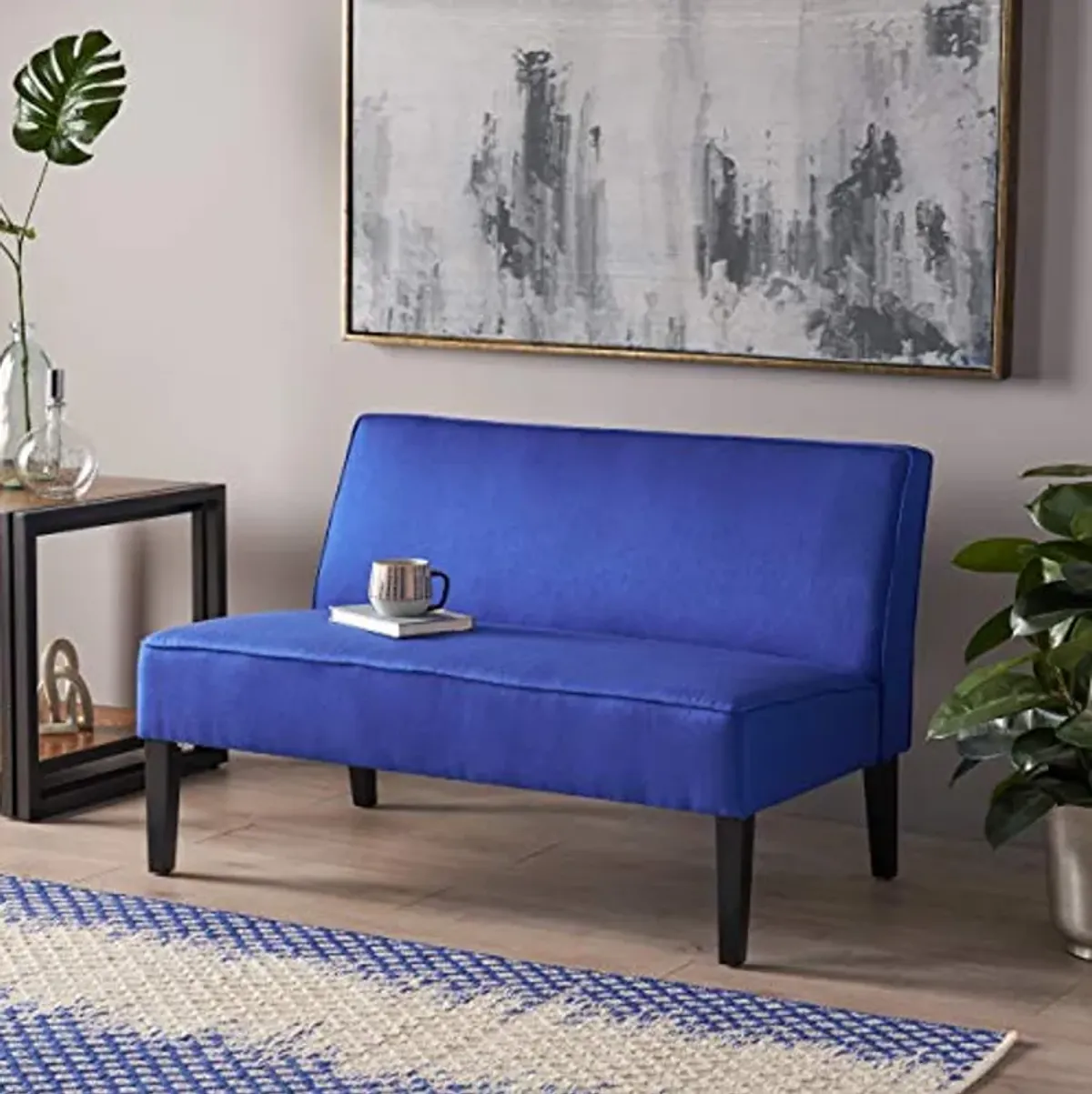 Christopher Knight Home Dejon Fabric Loveseat, Royal Blue, Dimensions: 30.00”D x 50.00”W x 32.20”H