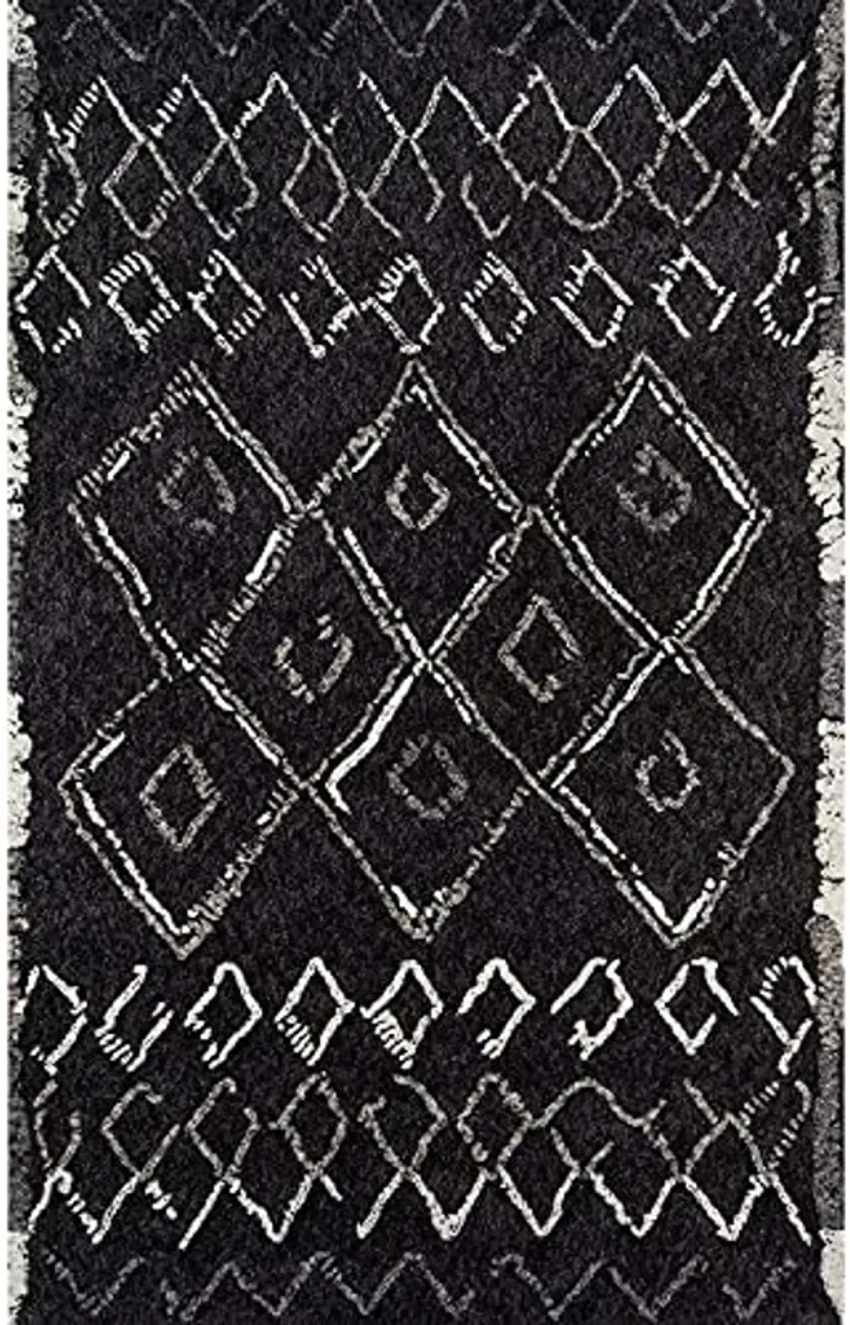 Momeni Rugs Margaux Table Tufted Contemporary Geometric Area Rug, 9'0" x 12'0", Black