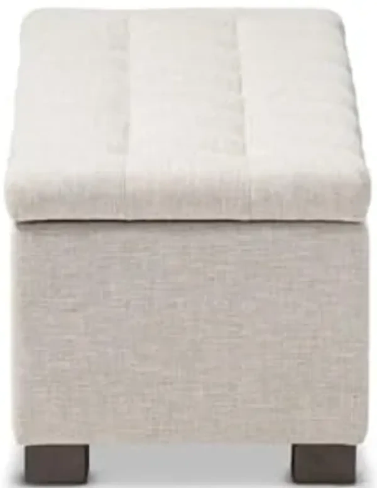 Baxton Studio Roanoke Modern and Contemporary Upholstered Grid-Tufting Storage Ottoman Bench Beige