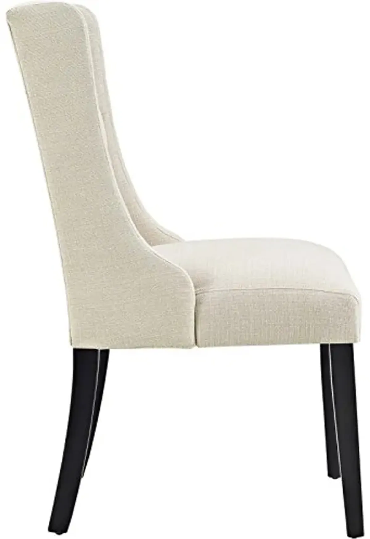 Modway Baronet Modern Tufted Upholstered Fabric Parsons Kitchen and Dining Room Chair in Beige