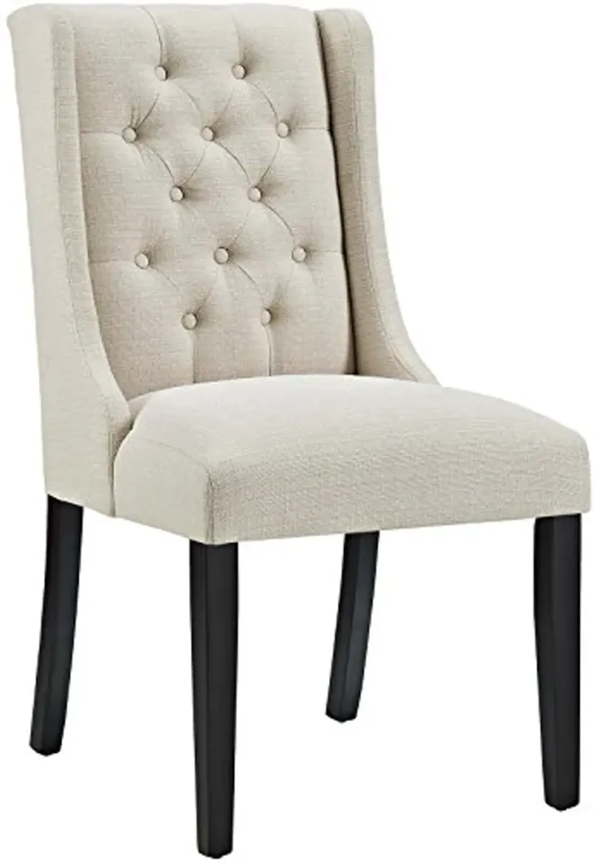 Modway Baronet Modern Tufted Upholstered Fabric Parsons Kitchen and Dining Room Chair in Beige