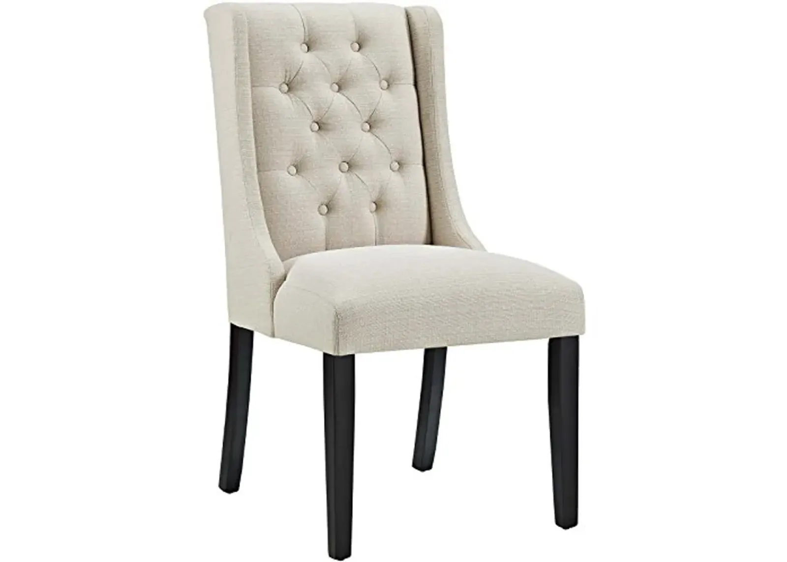 Modway Baronet Modern Tufted Upholstered Fabric Parsons Kitchen and Dining Room Chair in Beige