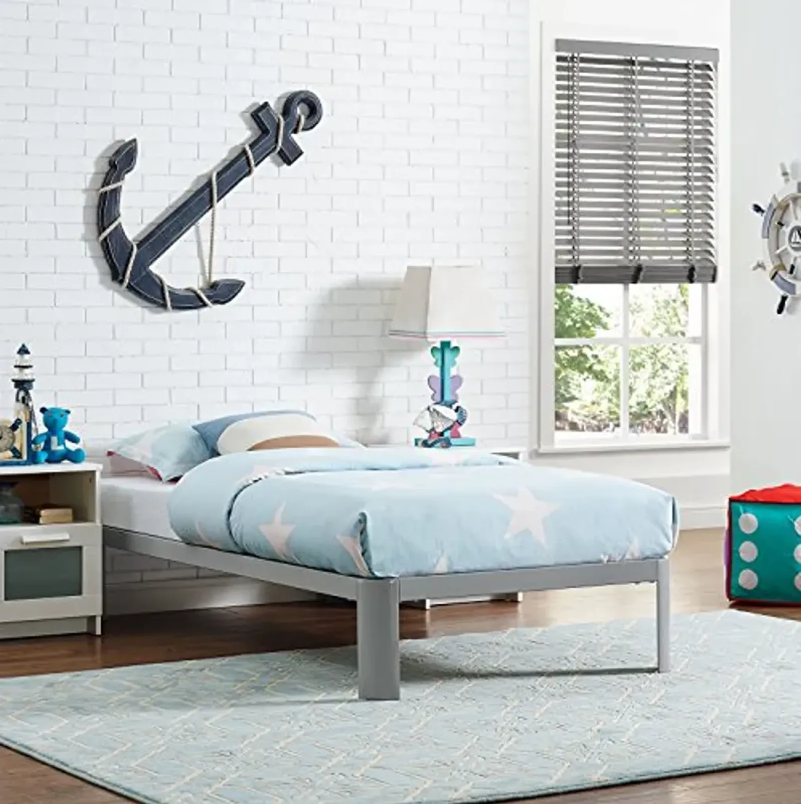 Modway Corinne Twin Bed Frame in Gray