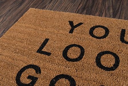 NOVOGRATZ Aloha Collection You Look Good Doormat, 1'6" x 2'6", Natural Brown