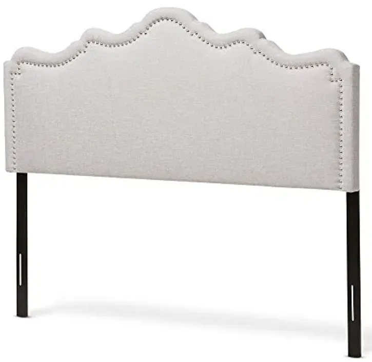 Baxton Studio Nadeen Modern and Contemporary Greyish Beige Fabric Full Size Headboard