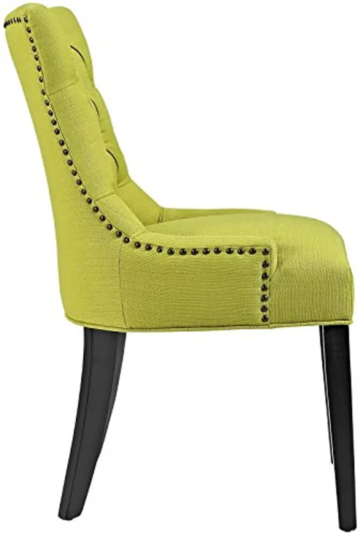 Modway EEI-2223-WHE Regent Modern Elegant Button-Tufted Upholstered Fabric With Nailhead Trim, Dining Side Chair, Wheatgrass