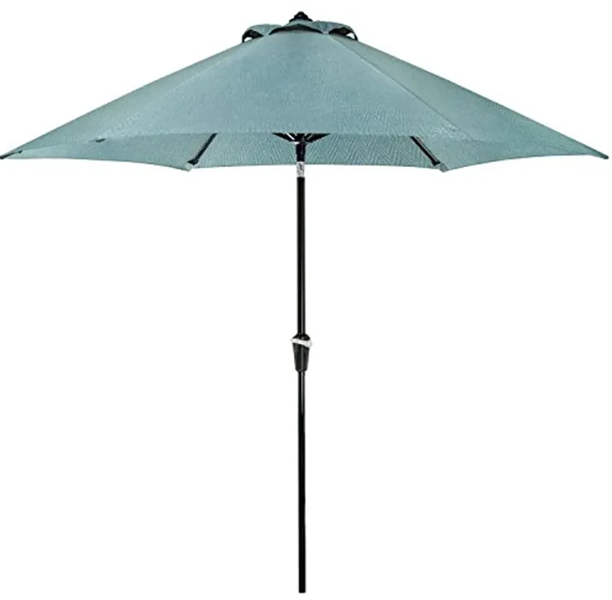 Hanover Lavallette 9 ft. Outdoor Umbrella, UV and Weather Resistant PVC Canopy, Durable Aluminum Frame, Open/Close Pole Crank, Pivot Feature, Built-in Ties, Patio Umbrella in Blue