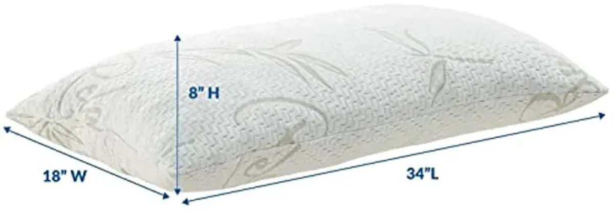 Modway Relax Shredded King Size Memory Foam Pillow - Rayon Derived From Bamboo Cover