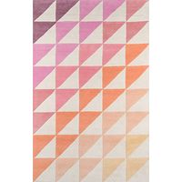 Novogratz Delmar Collection Agatha Side Triangles Area Rug, 5'0" x 8'0", Pink