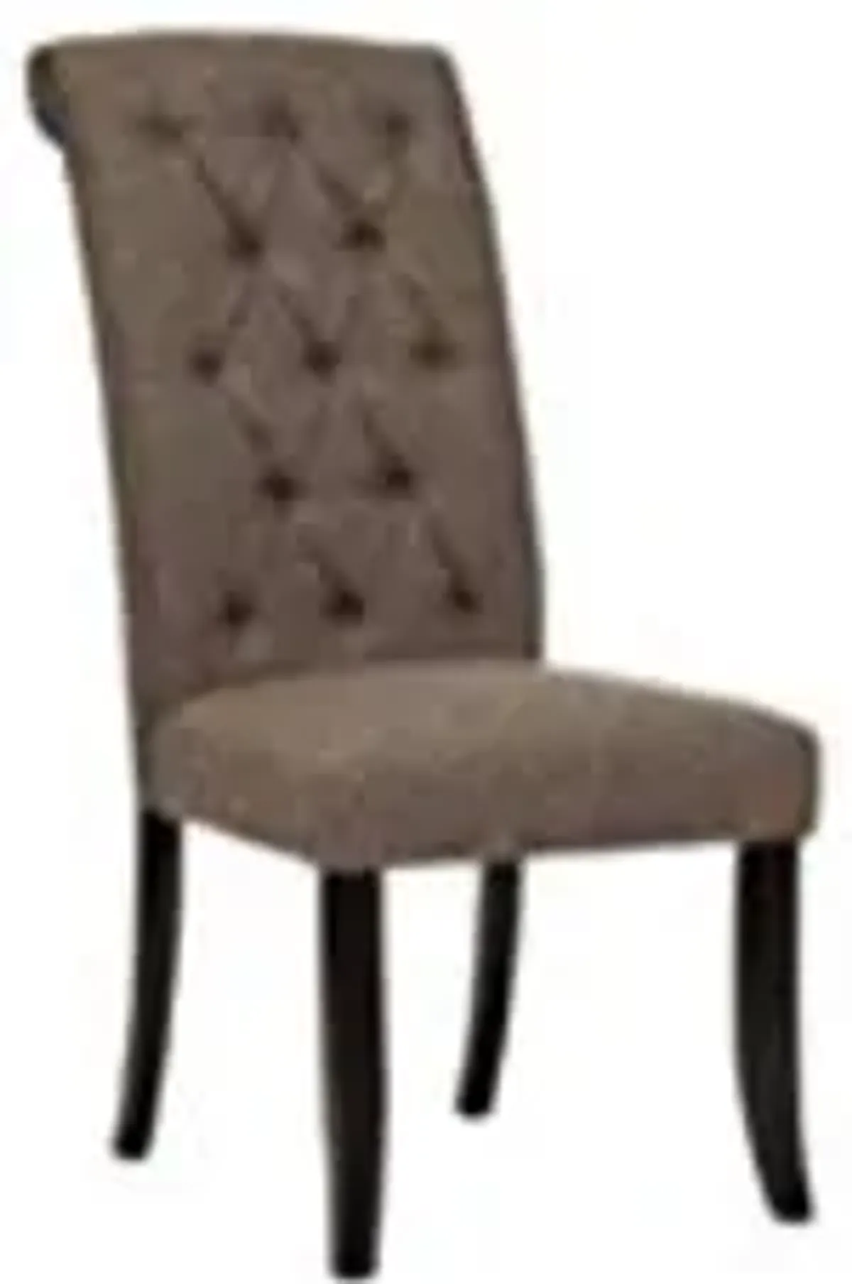 Signature Design by Ashley Tripton Classic Tufted Upholstered 19.63" Armless Dining Chair, 2 Count, Brownish Gray