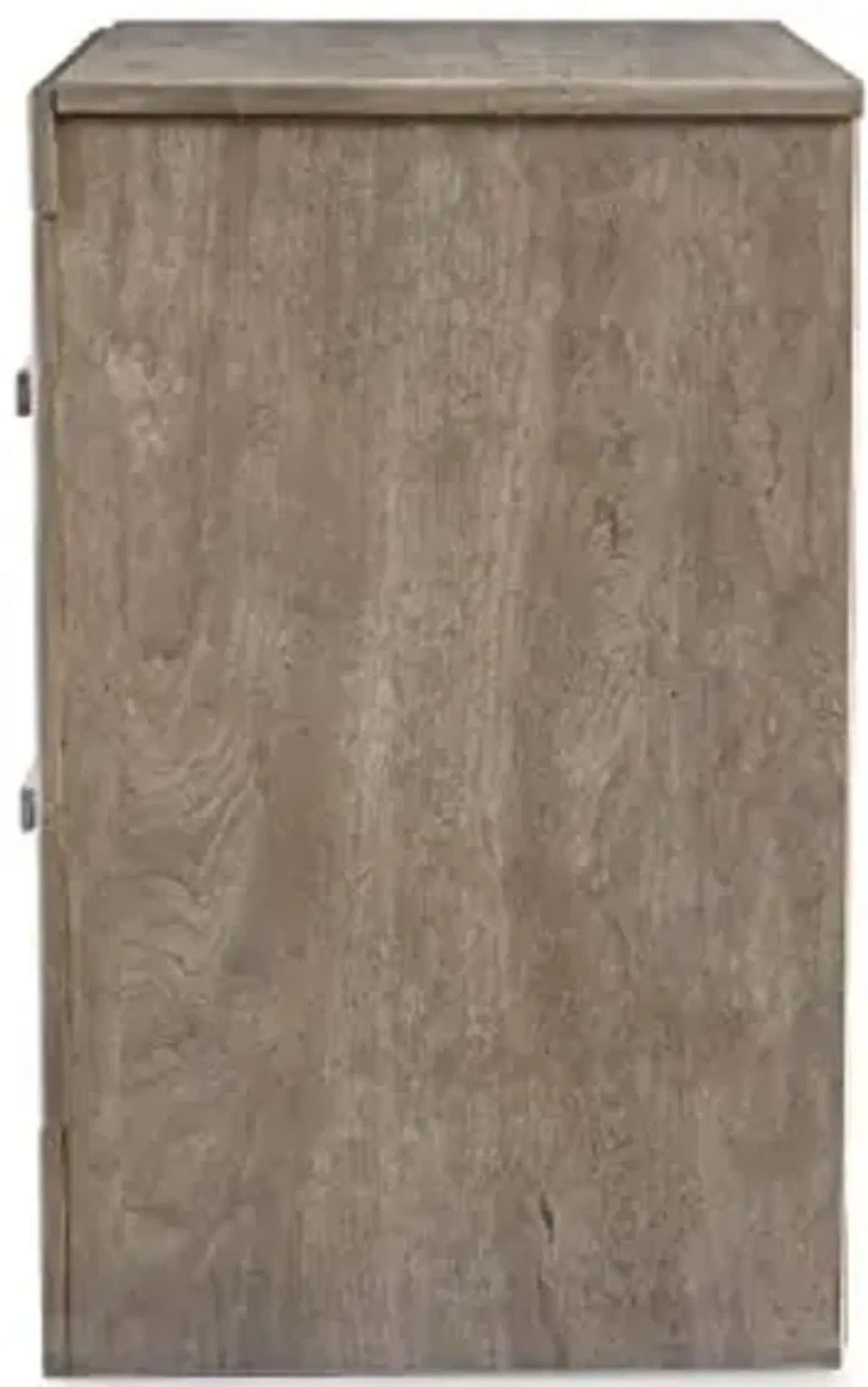 Signature Design by Ashley Culverbach Modern 2 Drawer Nightstand with 2 USB Charging Stations, 24.37" Tall, Weathered Gray