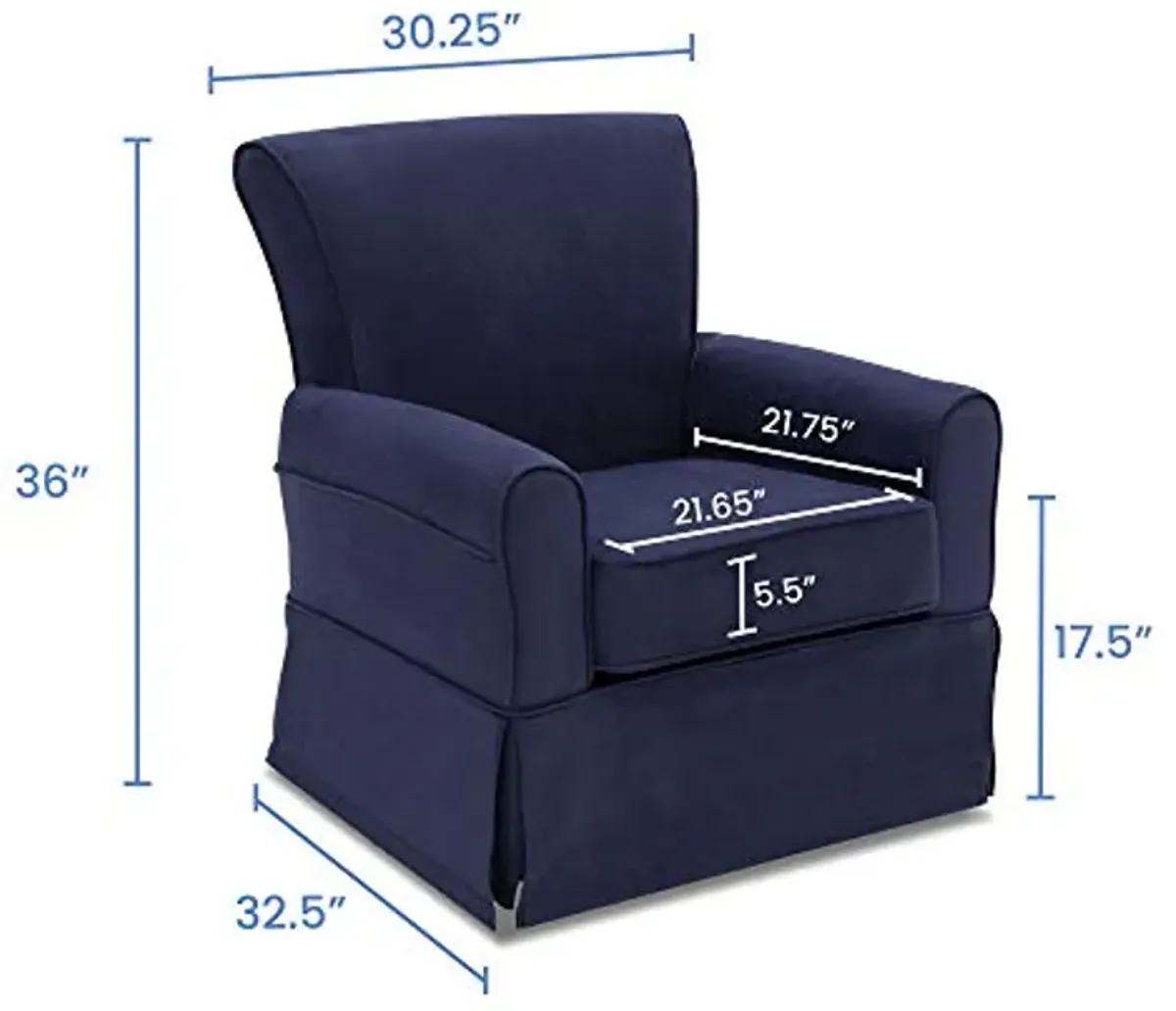 Delta Children Benbridge Glider Swivel Rocker Chair, Navy