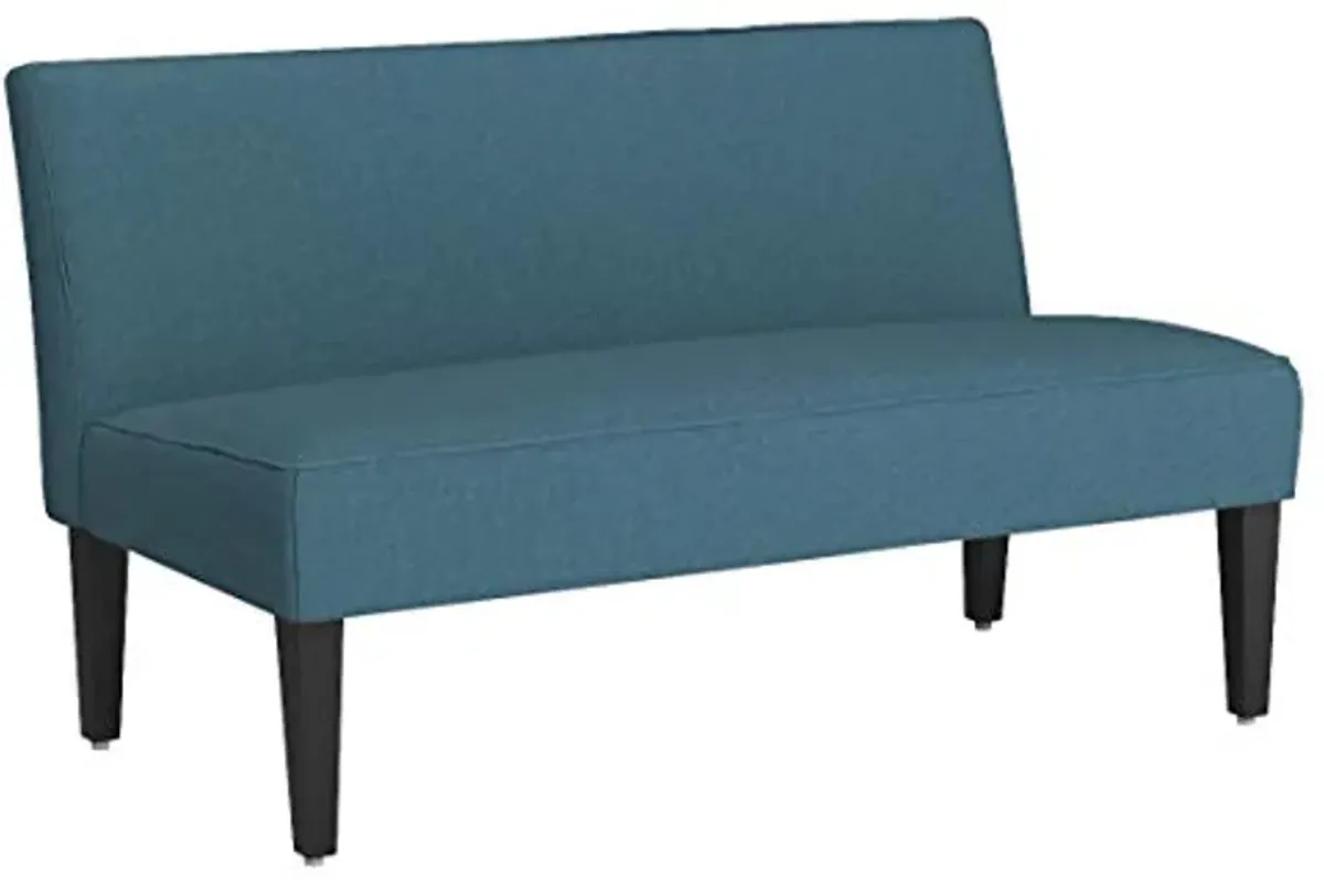 Christopher Knight Home GDFStudio Christopher Knight Home Dejon Modern Fabric Loveseat, Dark Teal, Matte Black