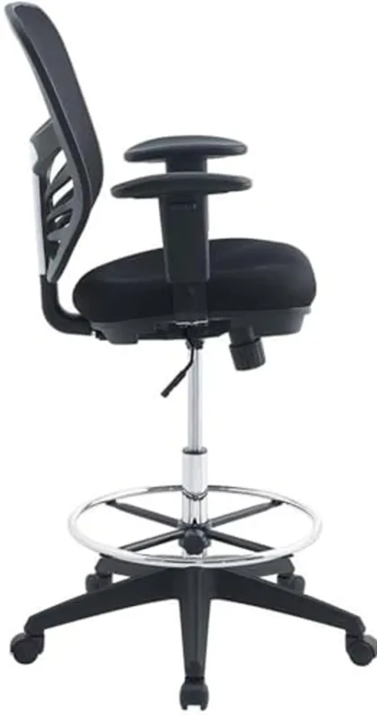 Modway Articulate Drafting Chair - Reception Desk Chair - Drafting Table Chair in Black